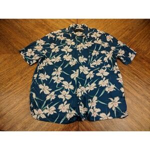 AllSaints Hawaiian Shirt Relaxed‎ Fit 100% Viscose Short Sleeve Button Up